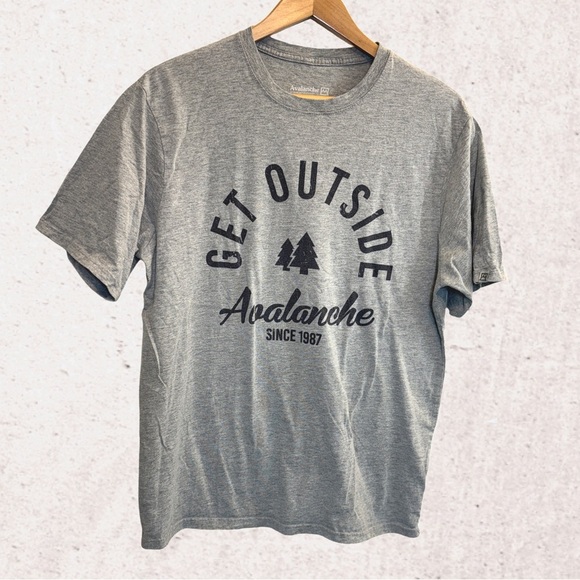 Avalanche Gray Short Sleeve Tee Get Outside - Picture 1 of 4